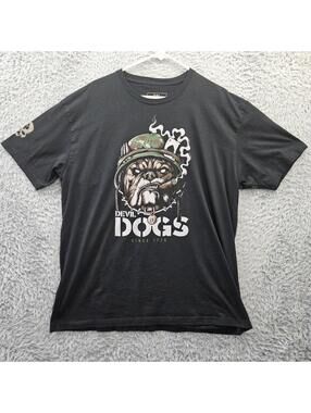 ZF ZERO FOXTROT T Shirt Devil Dogs Men 2XL Black Cotton